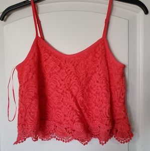 Coral crop top